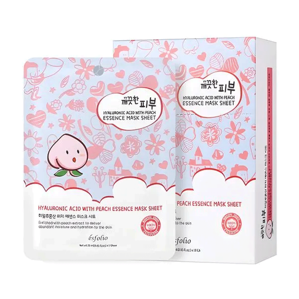 Buy Korean esfolio Hyaluronic Acid With Peach Essence Mask Sheet