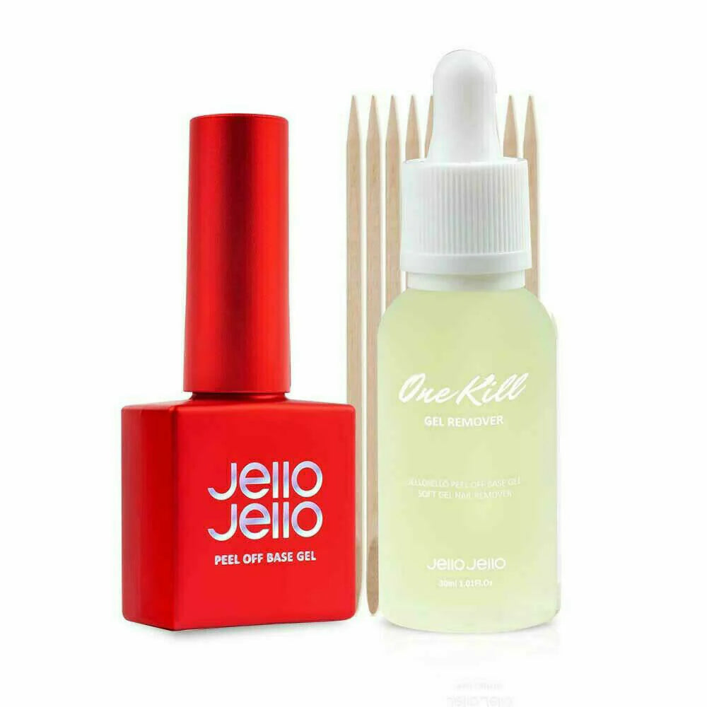 JELLO JELLO Peel Off Base Gel and One Kill Remover: The Ultimate Game-Changer for Your Nail Care Routine