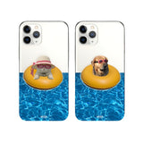 Inflatable Dog Cat Smart Talk Set Summer Vacation Swimming Pool Iphone Case (Iphone Case + Smart Talk)