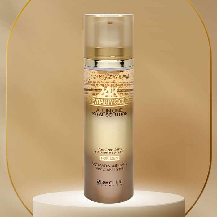 (Matt) 3W CLINIC Premium -Revitalität 24k Gold Gesamtlösung für Männer 150 ml