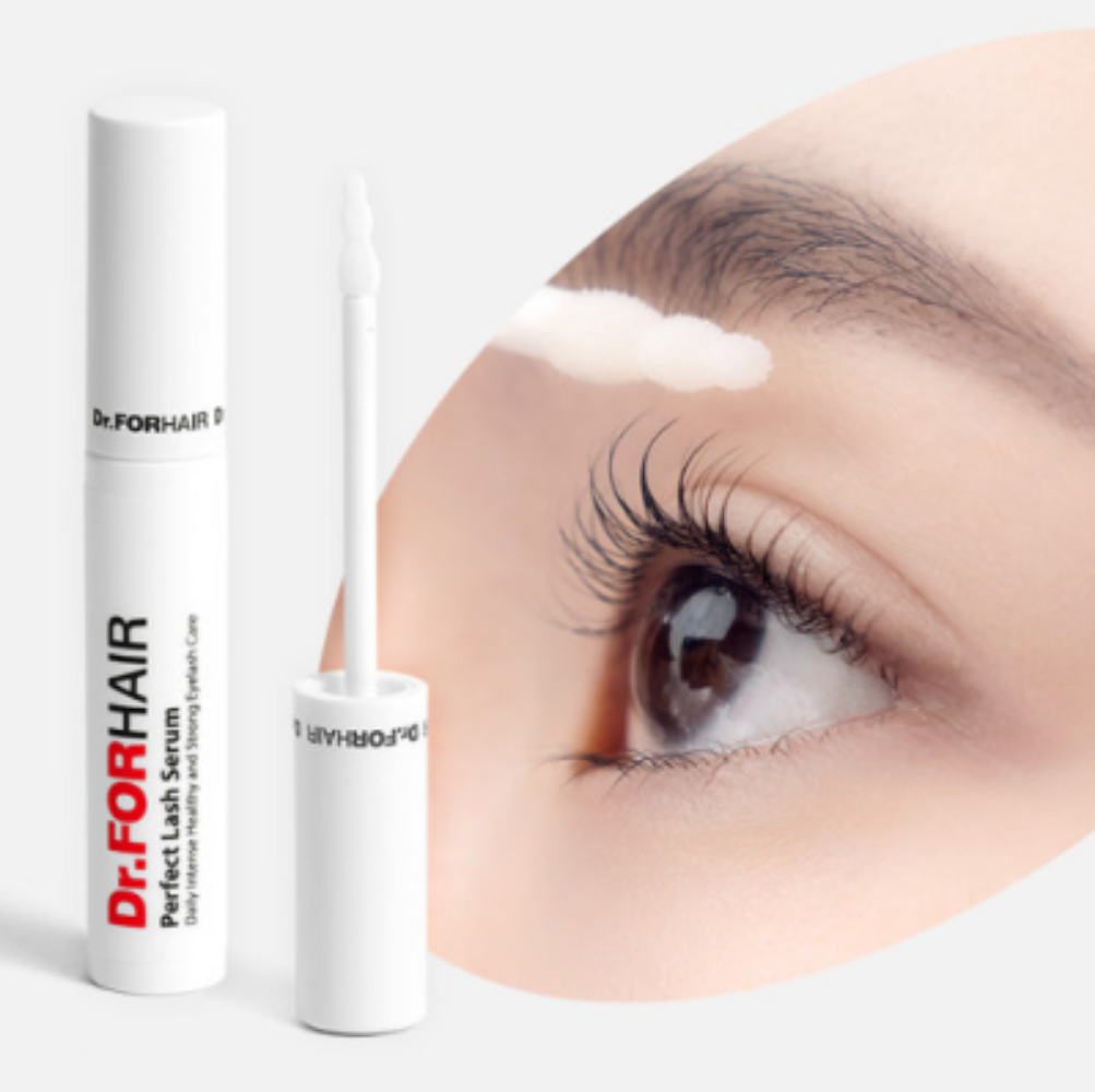 Achieve fuller, longer lashes effortlessly.  using a Perfect Lash Serum by Dr. ForHair