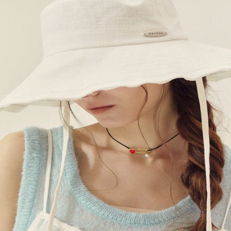 Linen Wide Strap Bucket Hat-4Color