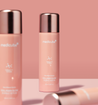 Body care spray in a pink bottle, Medicube Collagen Glow Bubble Serum 100ml for nourished skin.