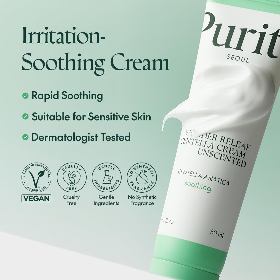 PURITO Wonder Releaf Centella Unscented Recovery Cream 50ml - DODOSKIN