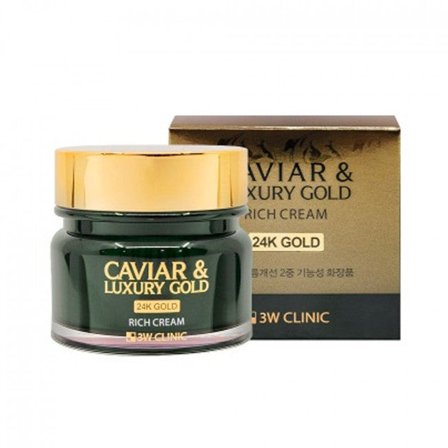 (Matt) 3W CLINIC 24K Gold Caviar & Luxury Gold Rich Cream 100g - DODOSKIN