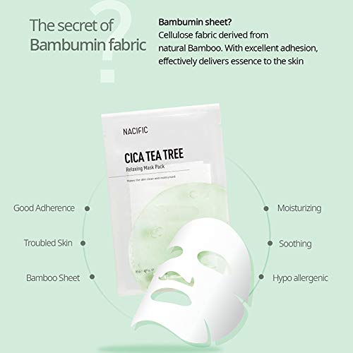 NACIFIC CICA Teateree relaxant Mask Pack 10EA