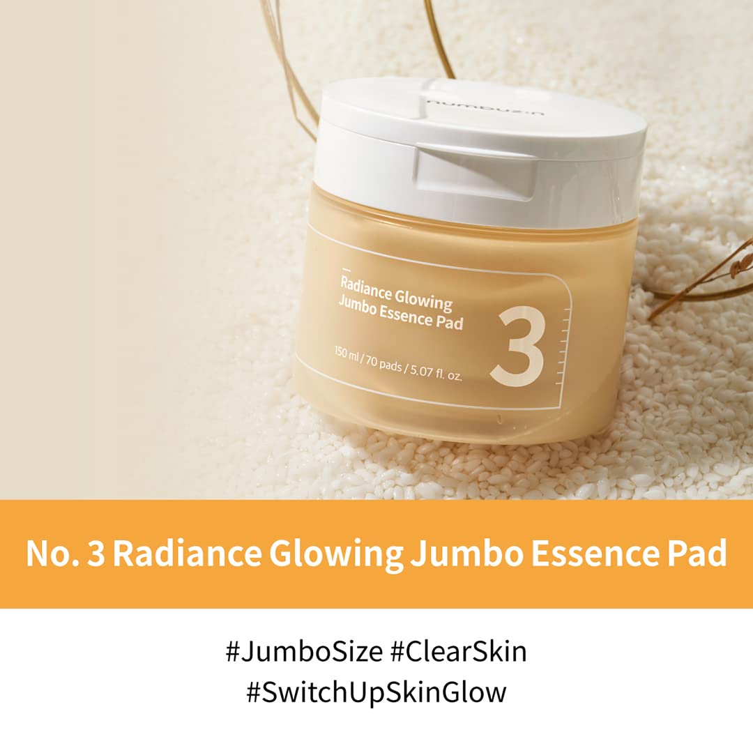 numbuzin No.3 Radiance Glowing Jumbo Essence Pad 150ml/ 70Pads - DODOSKIN