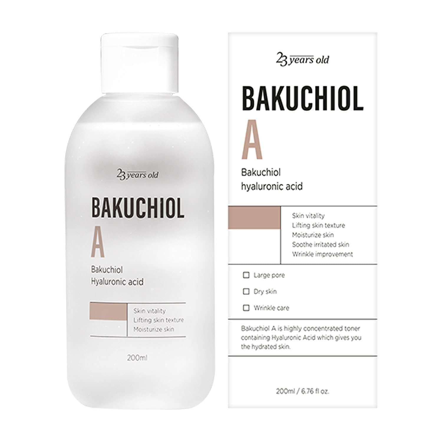 (Matt) 23years old Bakuchiol A Sticker Toner 200ml - DODOSKIN