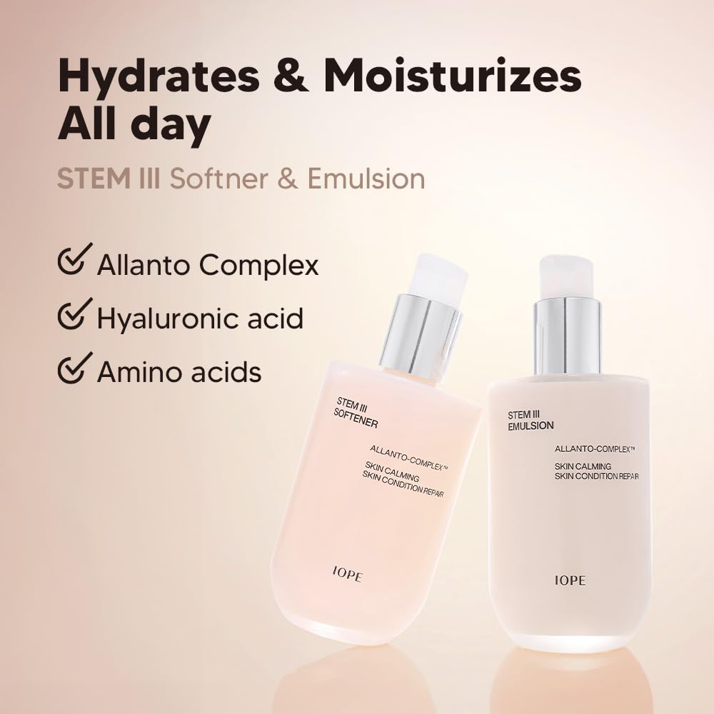 Hydrating and moisturizing all day stem III emulsion from IOPE Stem III Signature Set.