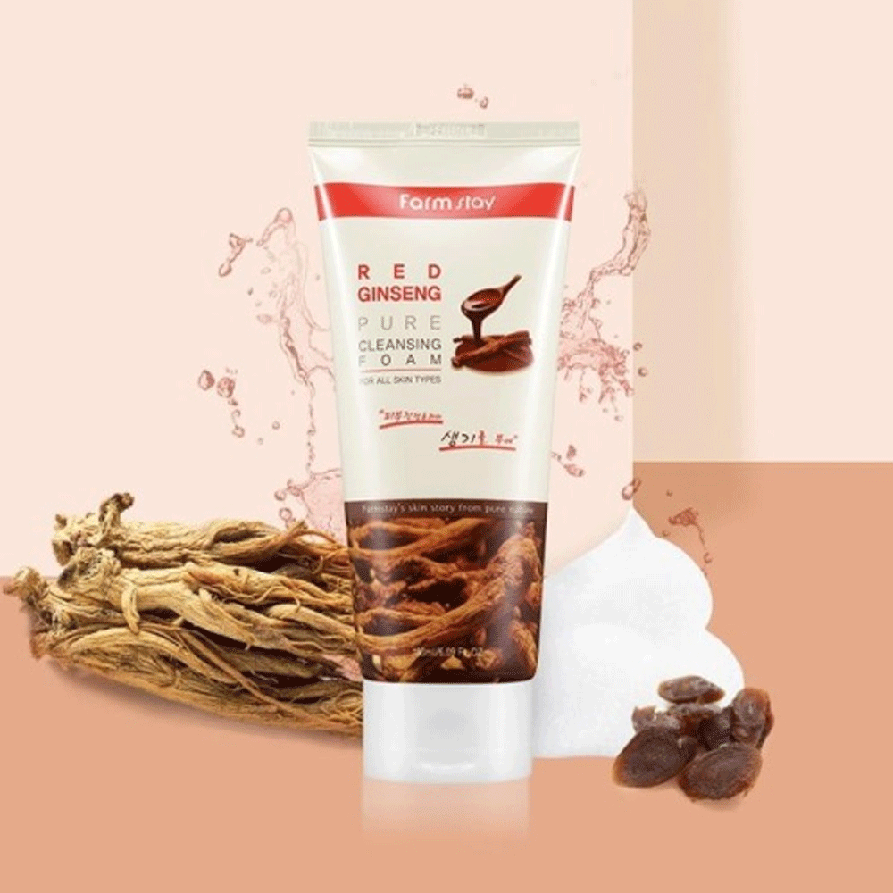 Farmstay Red Ginseng Pure Cleansing Foam 180ml - DODOSKIN