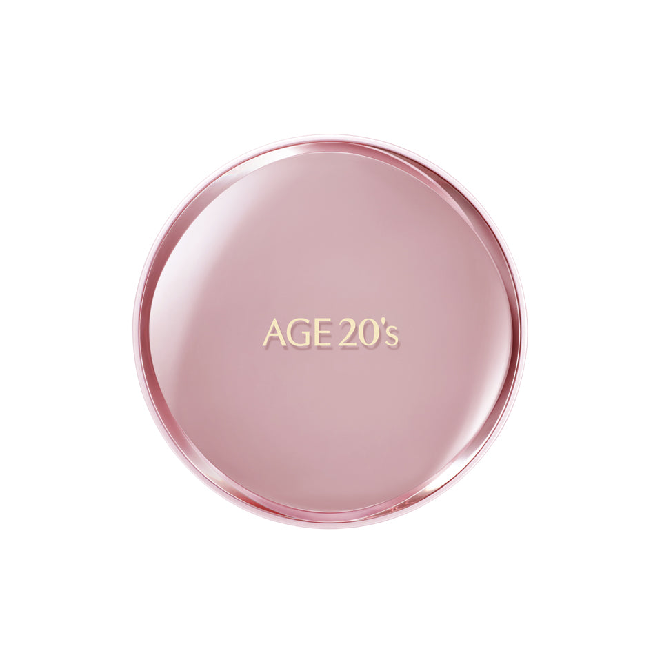 a pink object with the word age 20's on it