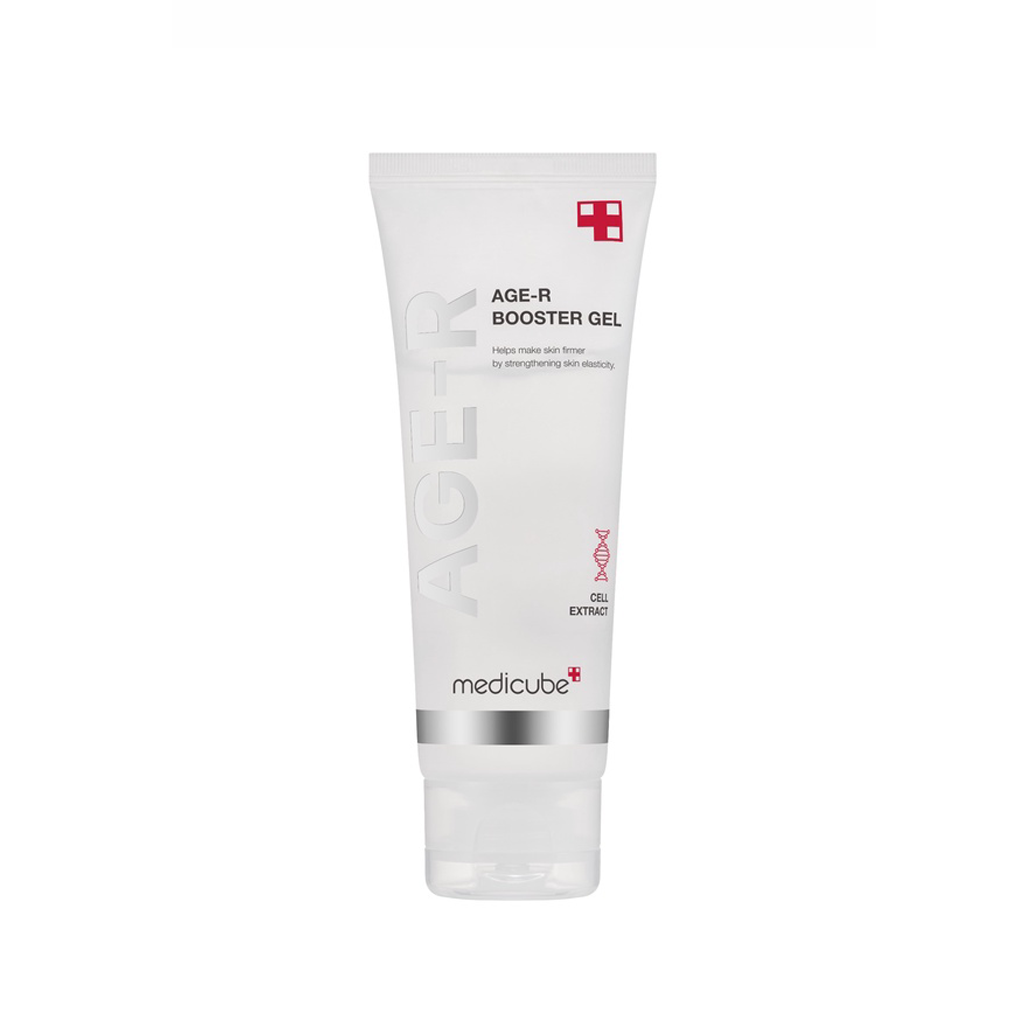 Age & wrinkle gel 50ml by Medicube, also available in 100ml/250ml as AGE-R Booster Gel.