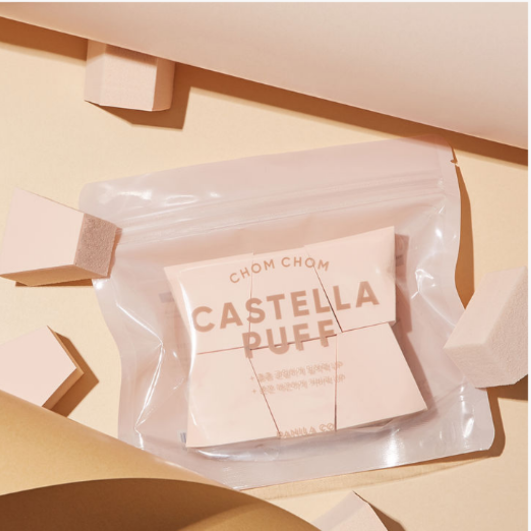 (Mhark검수) BANILA CO Chom Chom Castella Puff 6ea - DODOSKIN