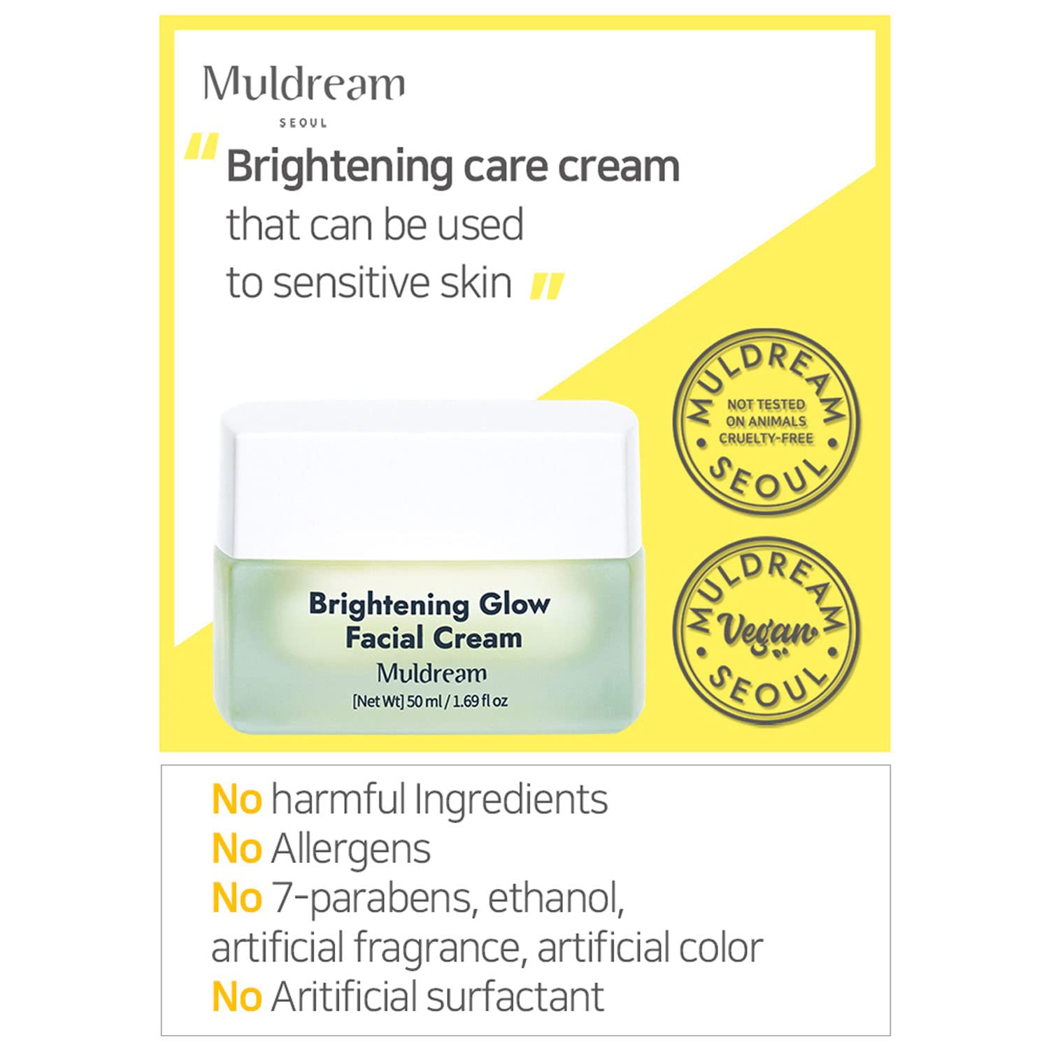 Muldream Brightening Glow Facial Cream 50ml