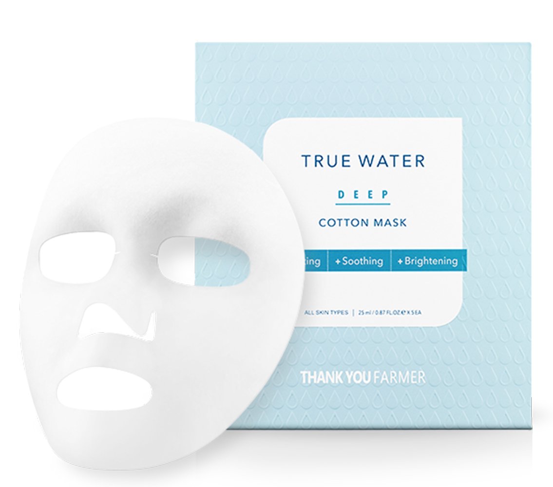 (Matthew) THANK YOU FARMER True Water Deep Cotton Mask 25ml X 5 Pads - DODOSKIN
