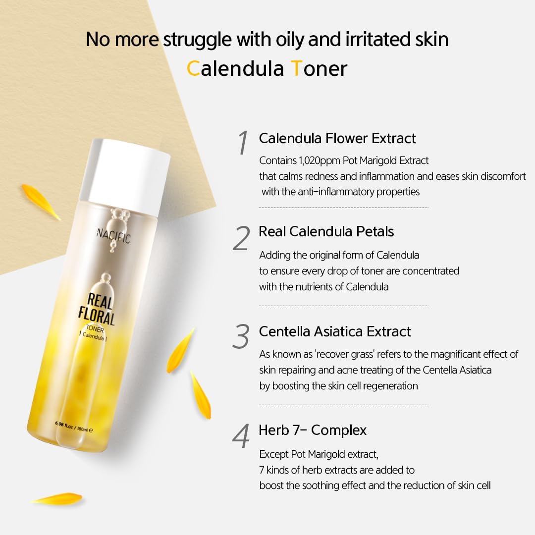 Nacific Real Floral Toner Calendula 180ml