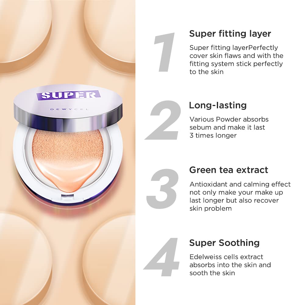 (Matt) DEWYCEL Super Plus Cushion SPF50+ PA+++ 15g - DODOSKIN