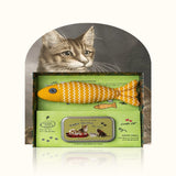 Optatum [Gift Gift/gift Packaging] Cat Paper Incense & Catnip Toy Gift Set (Tin Case + Matches + Tongs + Toy)