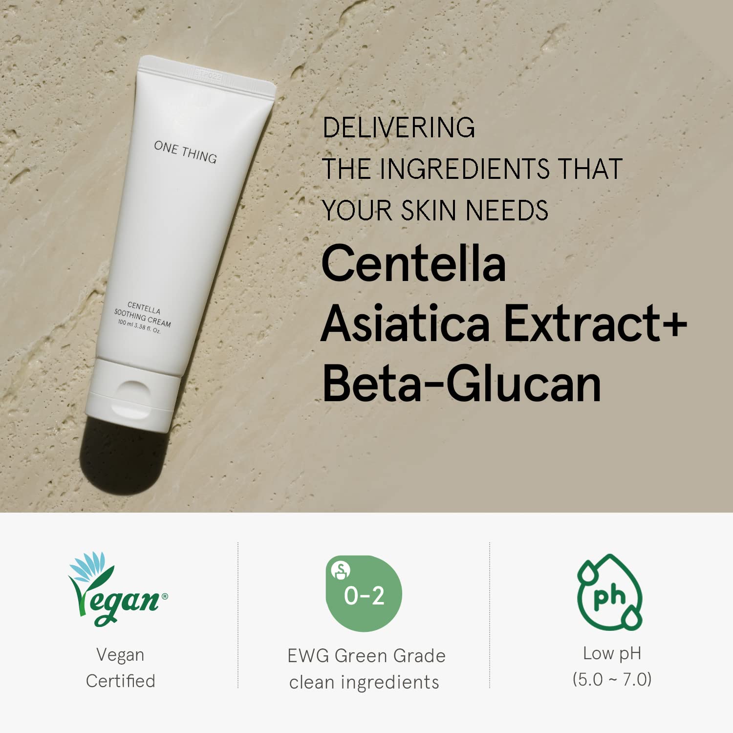 ONE THING Centella Soothing Cream 100ml - DODOSKIN