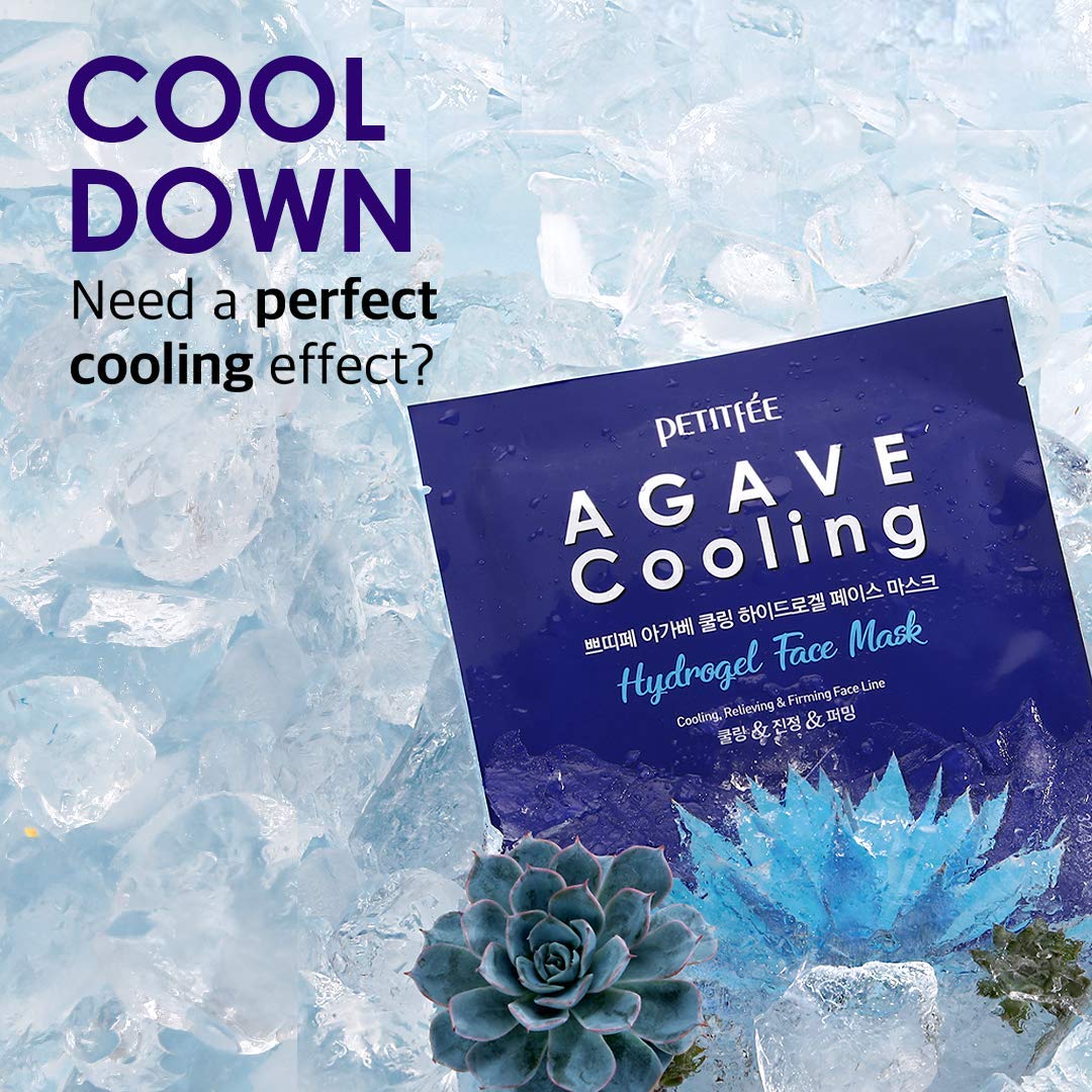 PETITFEE Agave Cooling Hydrogel Face Mask 5ea - DODOSKIN