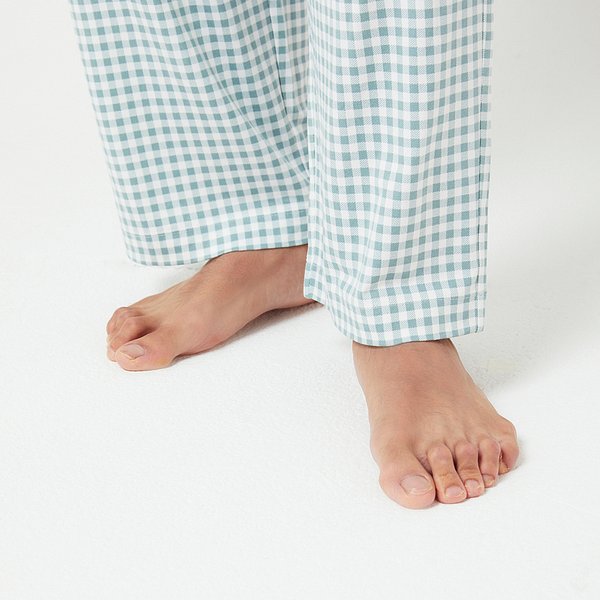 DODO PARTNERS Men's Soft Peach Skin Check Pajama Set (4 Colors) - DODOSKIN