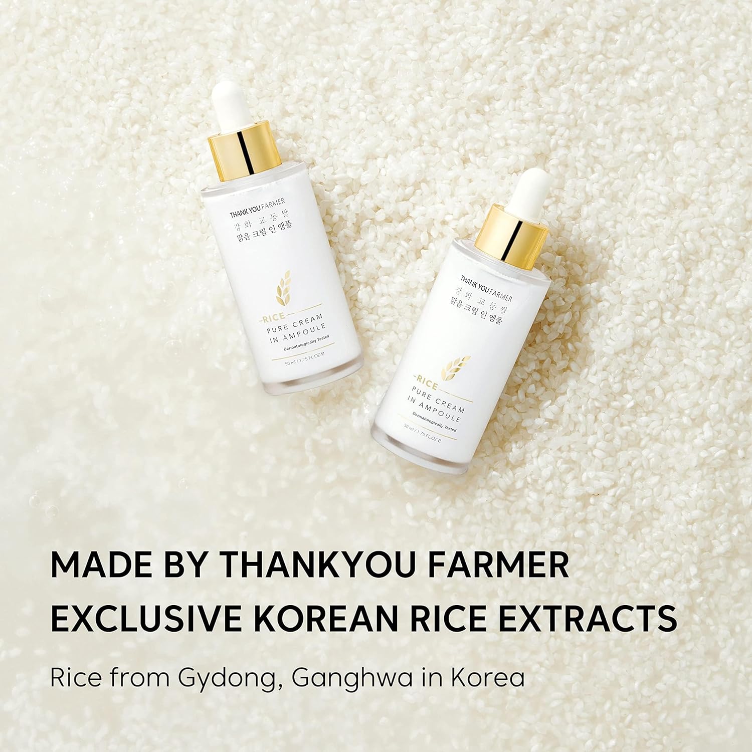 (Matthew) THANK YOU FARMER Rice Pure Cream In Ampoule 50ml - DODOSKIN