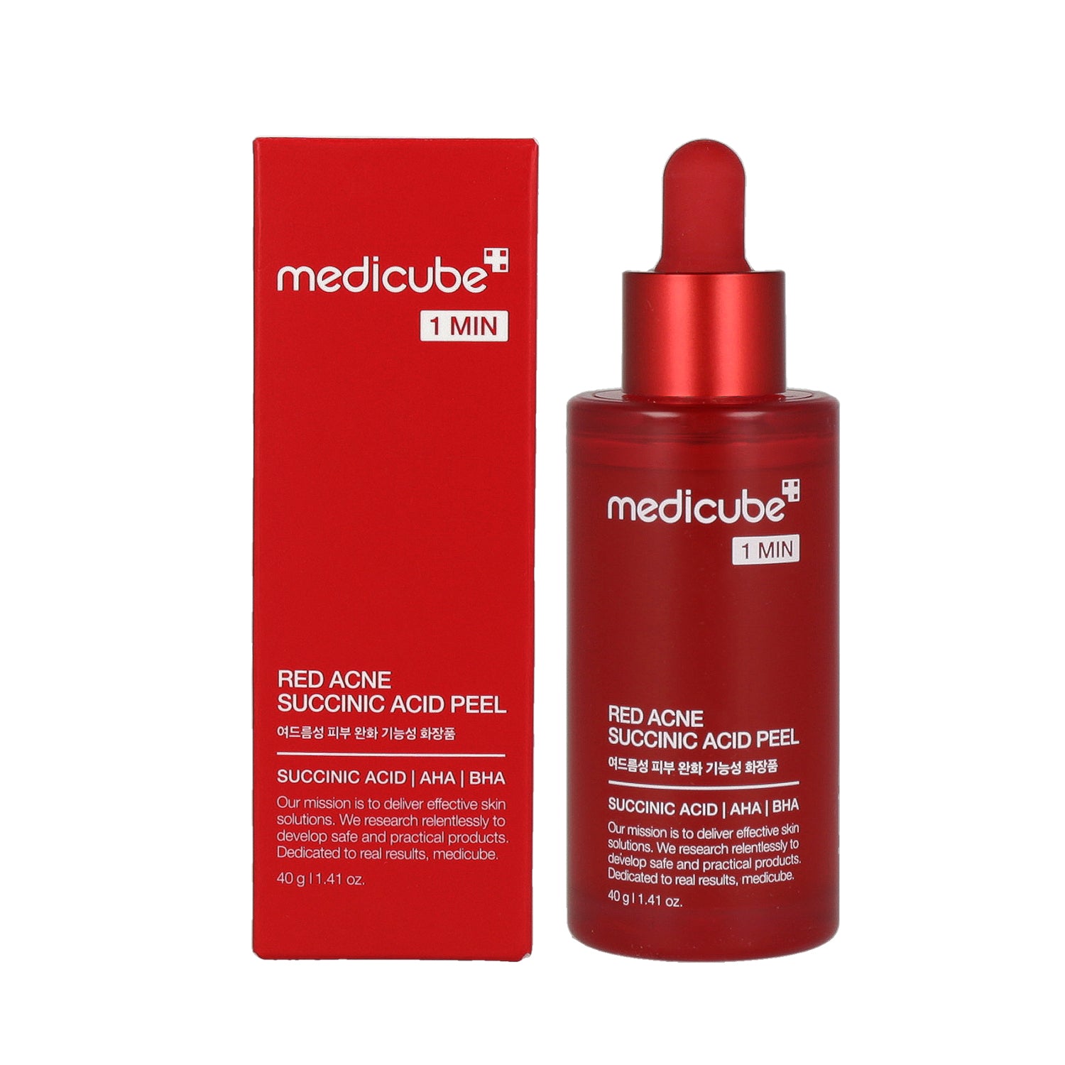 Pelera de ácido succínico de acné rojo medicube 40g