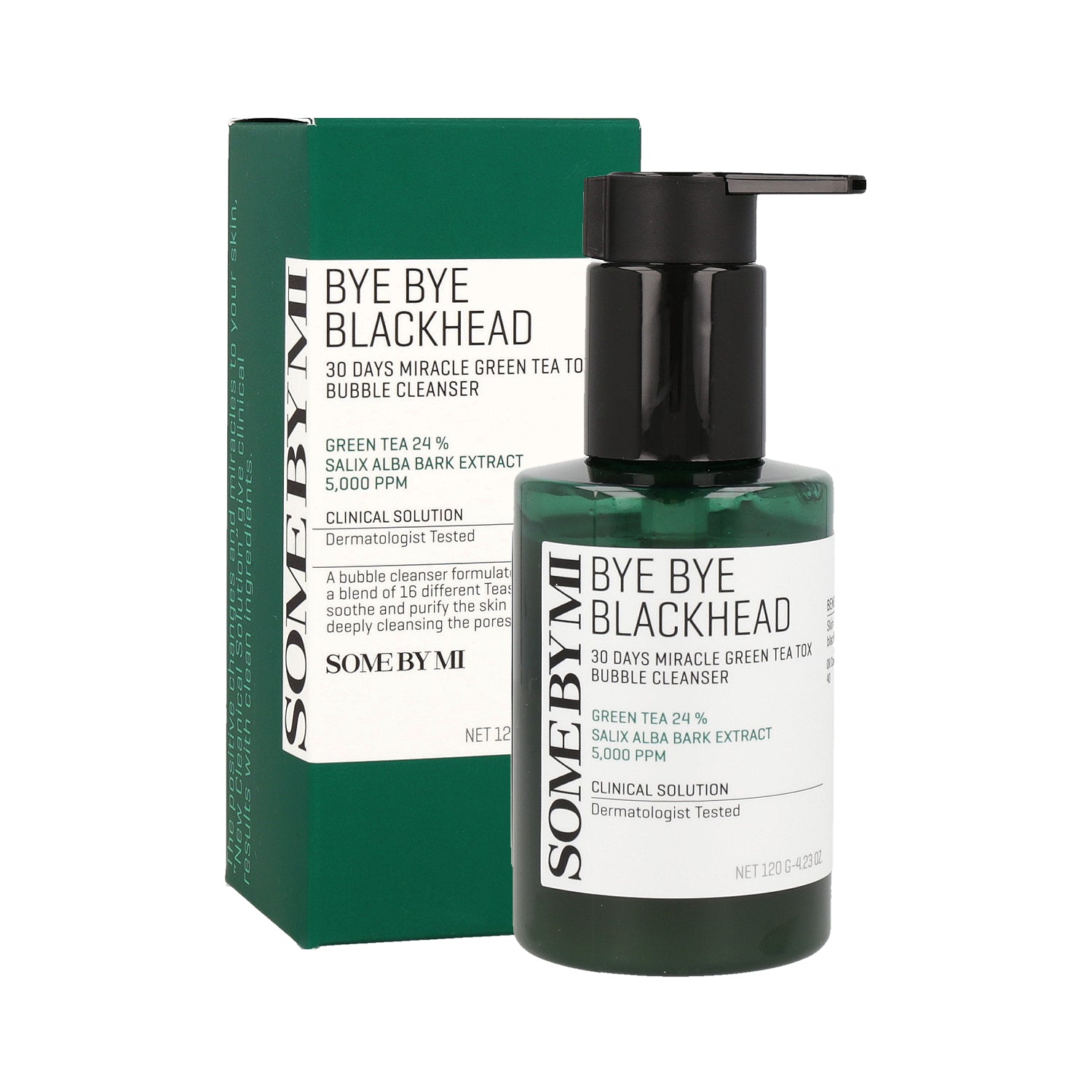 a bottle of eye bye blackhead next to a box