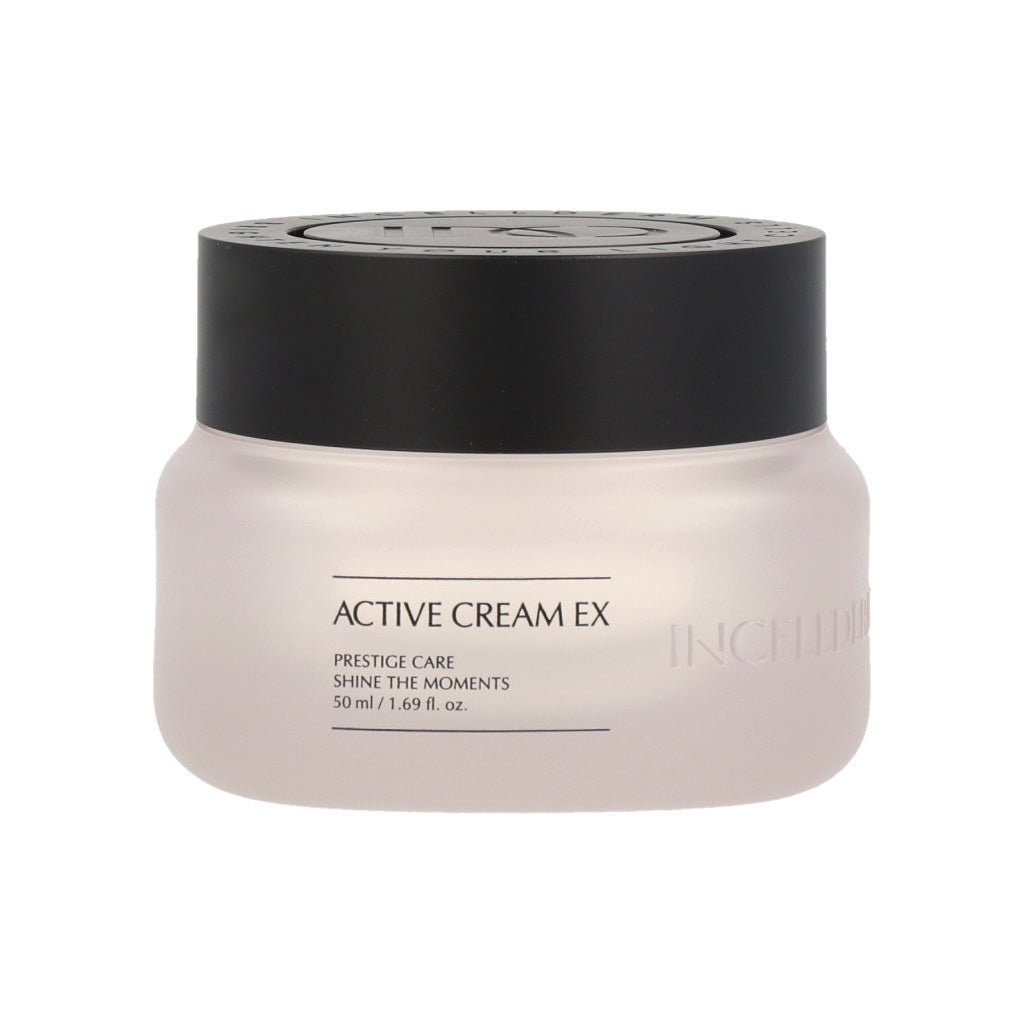 Incellderm Active Cream EX 50ml - A white tube with blue label, containing skincare cream for revitalizing and nourishing the skin.