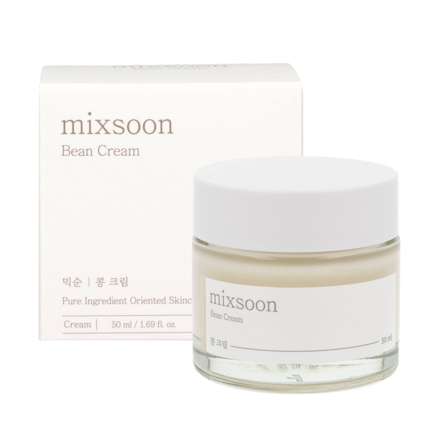 A 50ml bottle of mixsoon Bean Cream, a delightful blend of mixed beans, exuding a creamy texture and rich flavor.