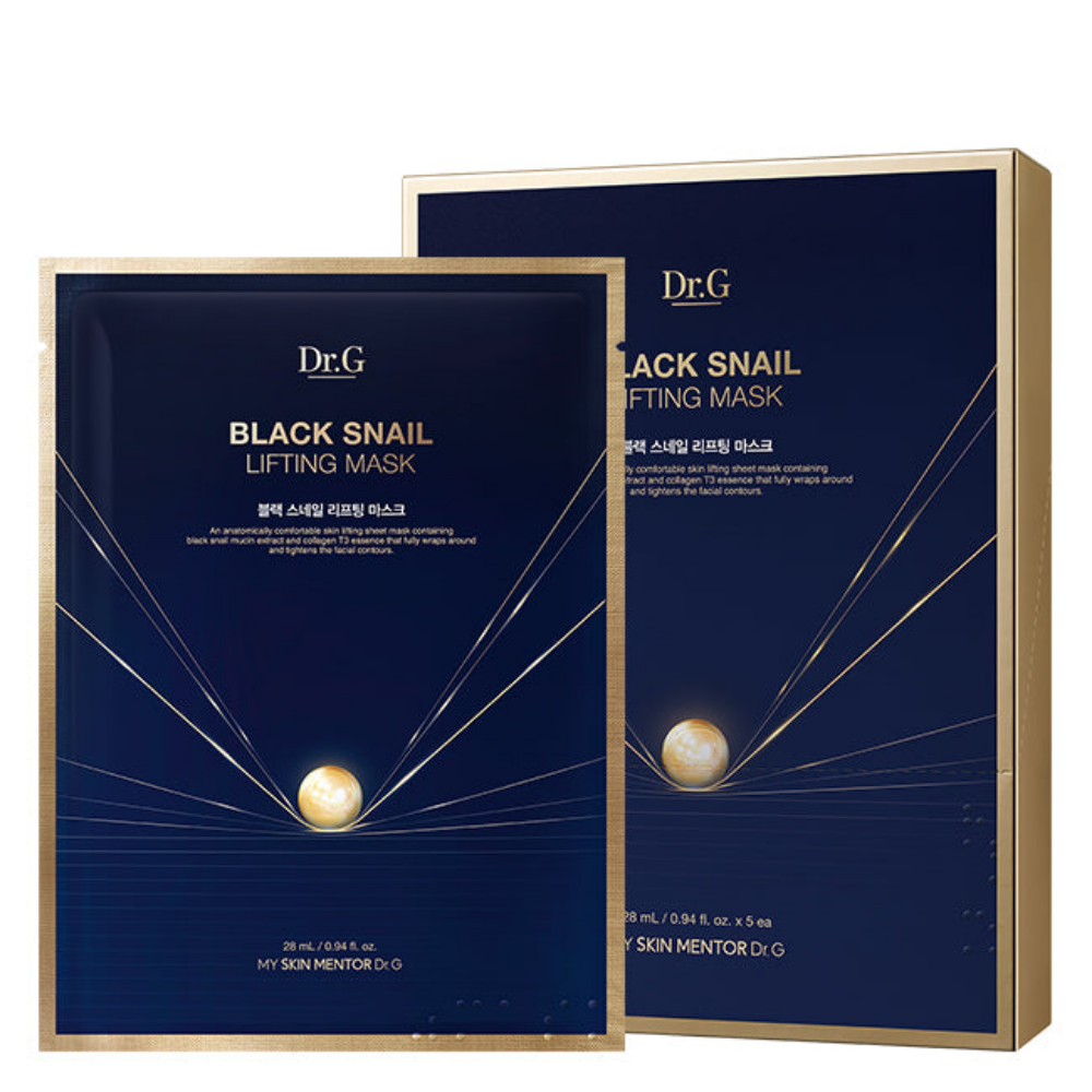 DR.G Black Snail Lifting Mask - a premium skincare product designed to deliver lifting, firming, and nourishing benefits to the skin.