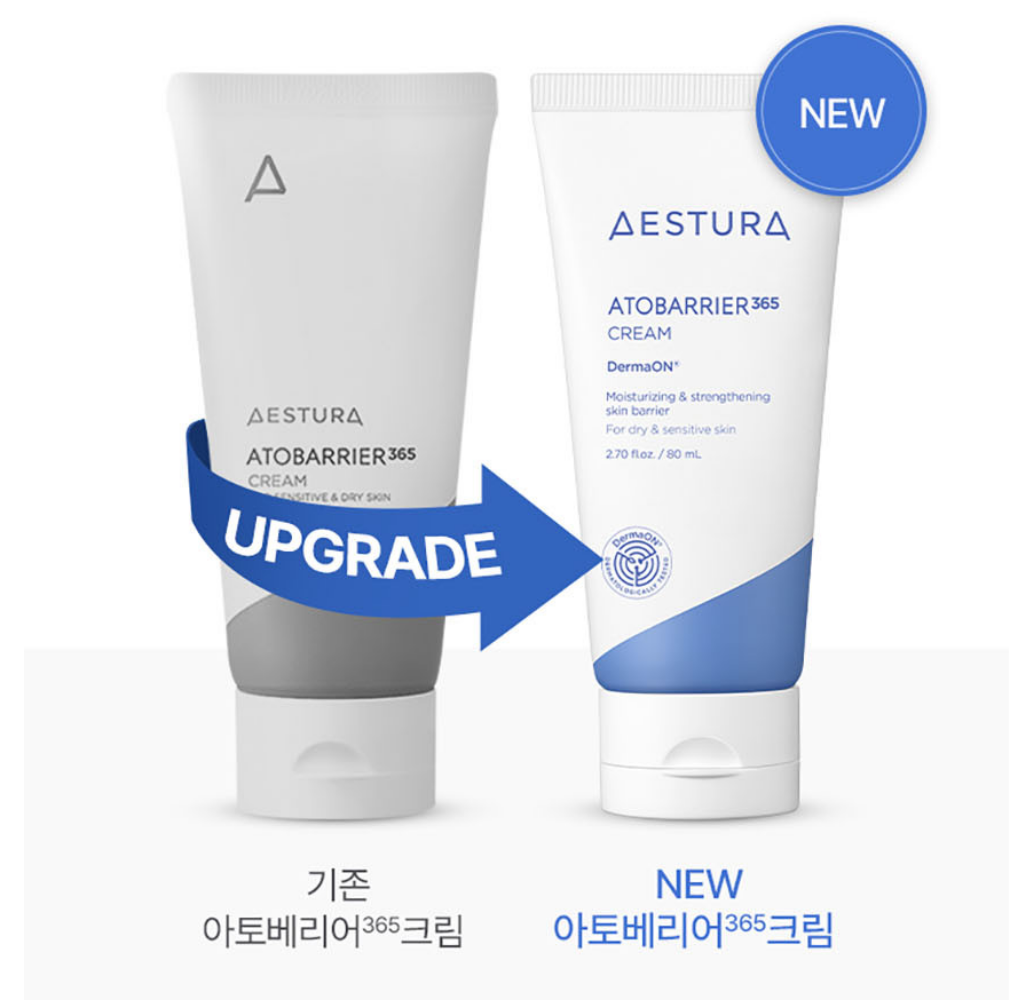 AESTURA AtoBarrier365 Cream 80ml: Soothing cream for sensitive skin, helps to strengthen skin barrier and provide hydration.
