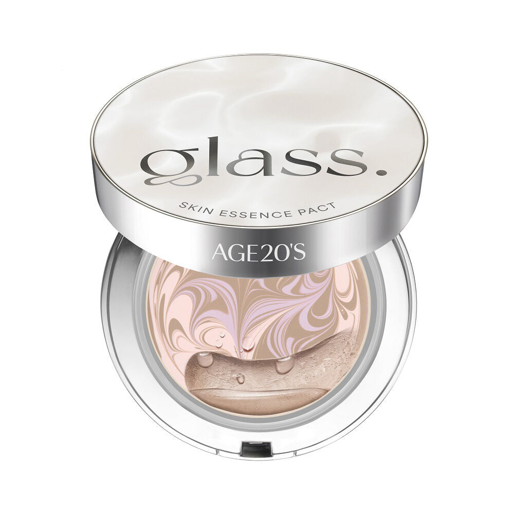 AGE20's Glass Skin Essence Pact Glow SPF50+ / PA++++ 12.5g - Original + Refill, for radiant skin protection.