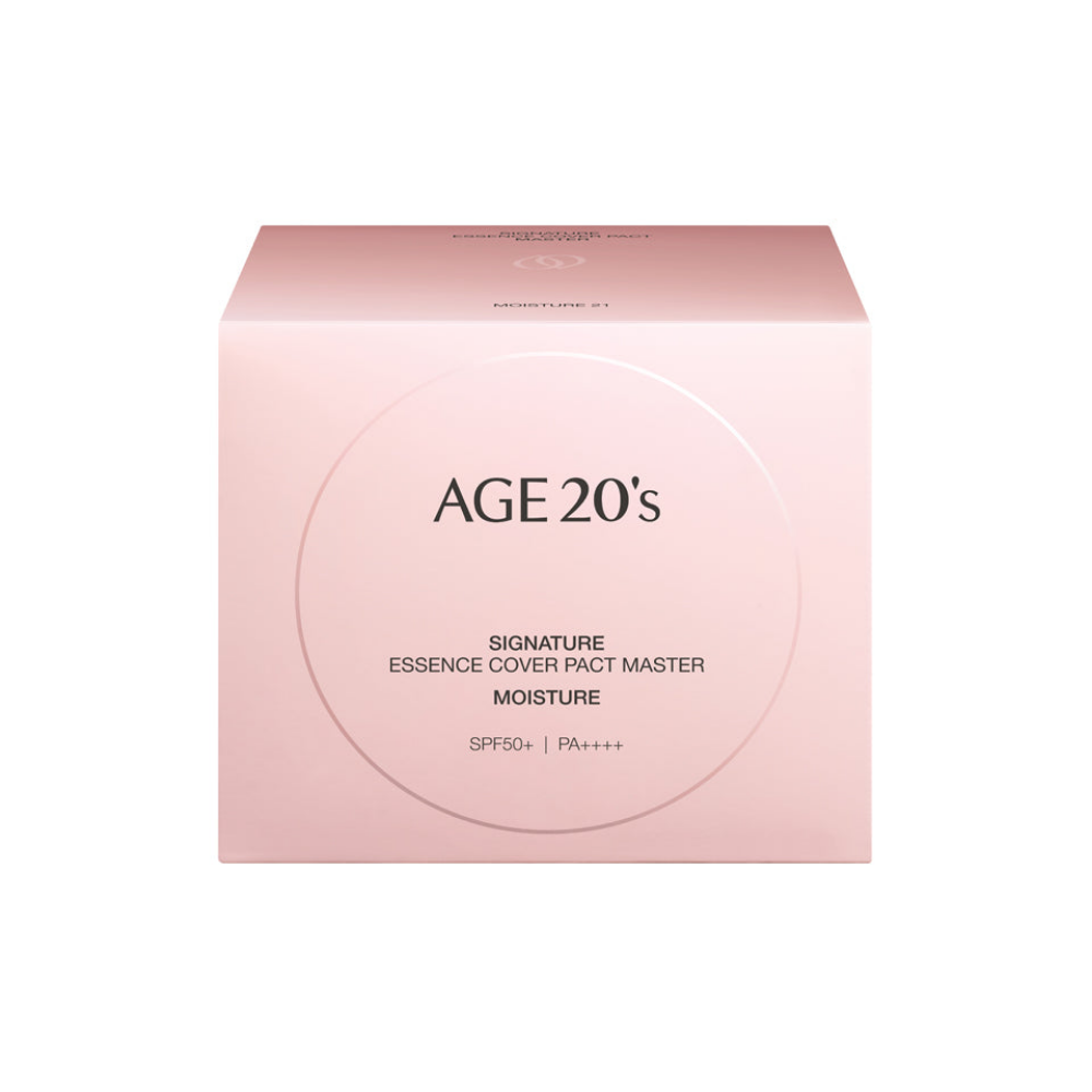 Hydrating AGE20's Signature Essence Cover Pact Master Moisture 14g Original + Refill compact for flawless skin coverage.