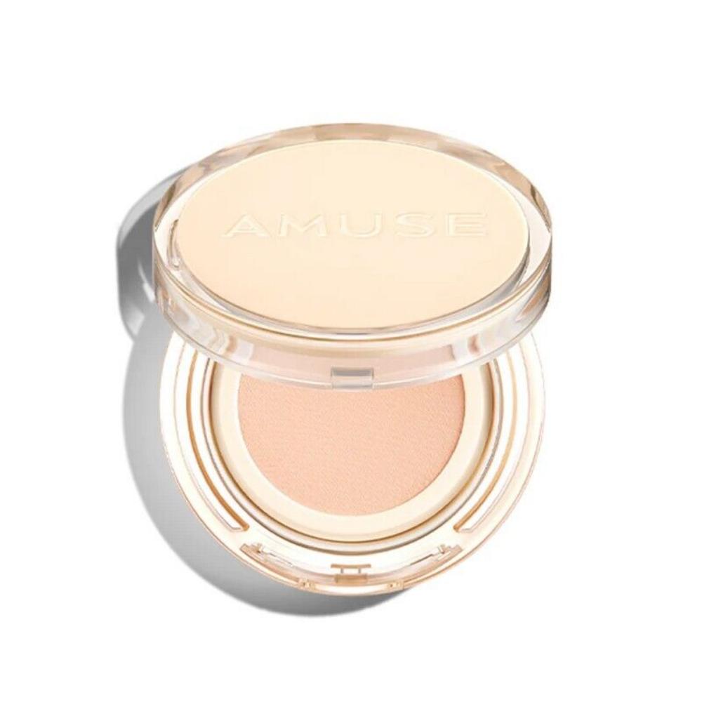 AMUSE Dew Jelly Vegan Cushion 15g SPF38 PA+++ is a vegan-friendly cushion foundation designed to provide dewy,