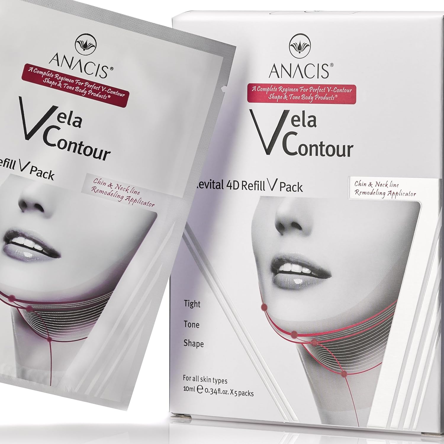 ANACIS Vela Contour 4D Refill V Pack 10ml * 5 sheets