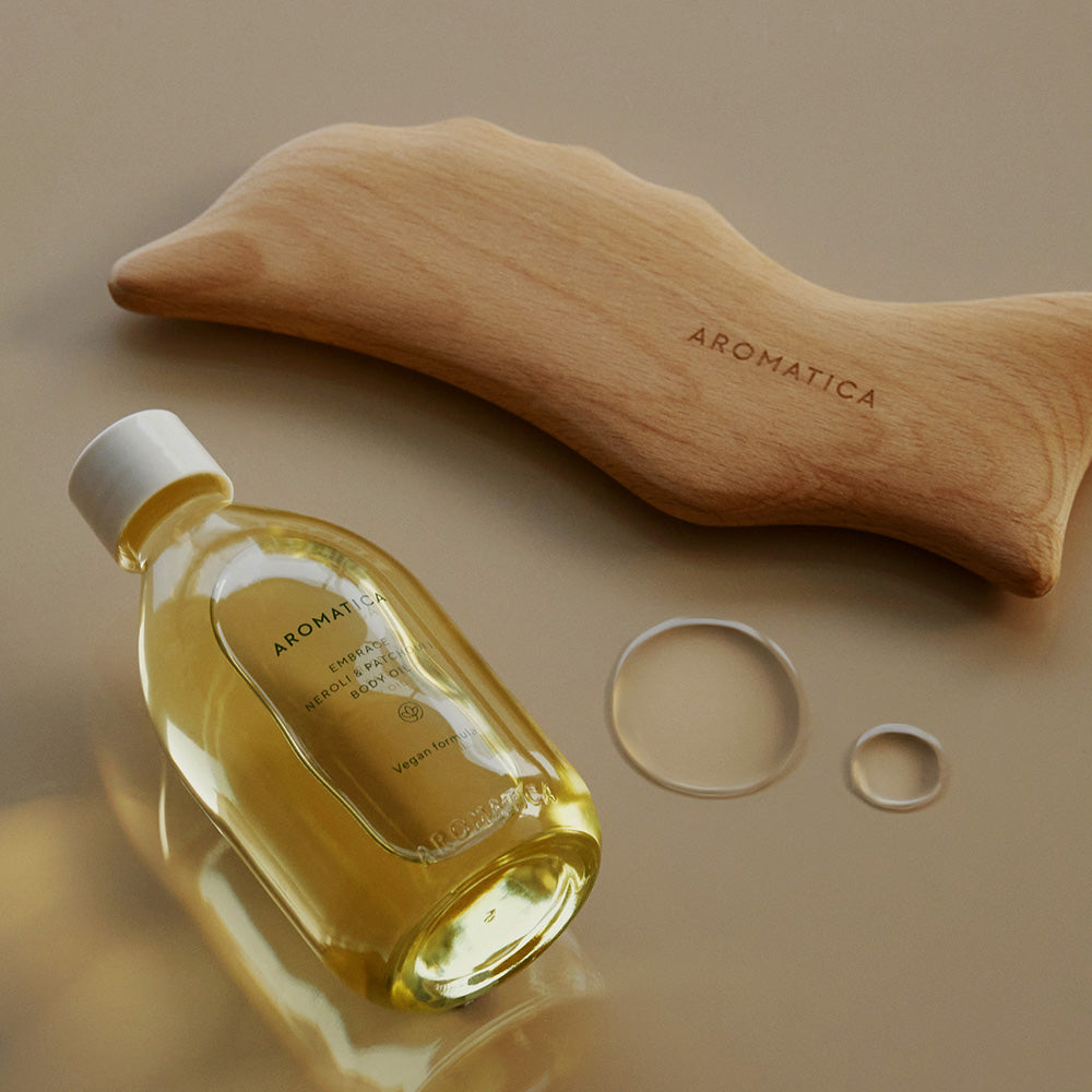 AROMATICA Wood Dolphin Face & Body Massage Tool