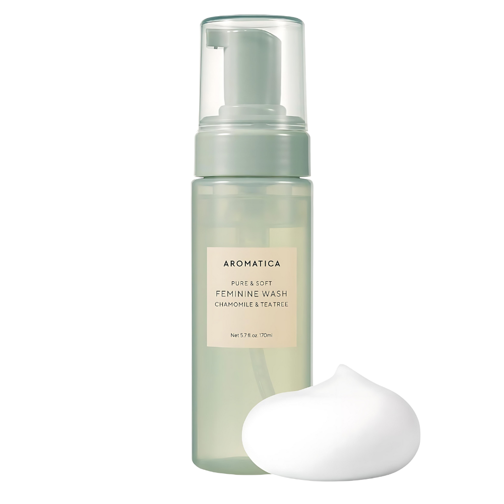 AROMATICA Pure & Soft Feminine Wash 170ml bottle, designed for gentle cleansing and maintaining feminine hygiene.