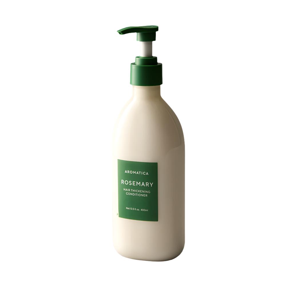 Transform your hair with AROMATICA Rosemary Hair Thickening Conditioner.