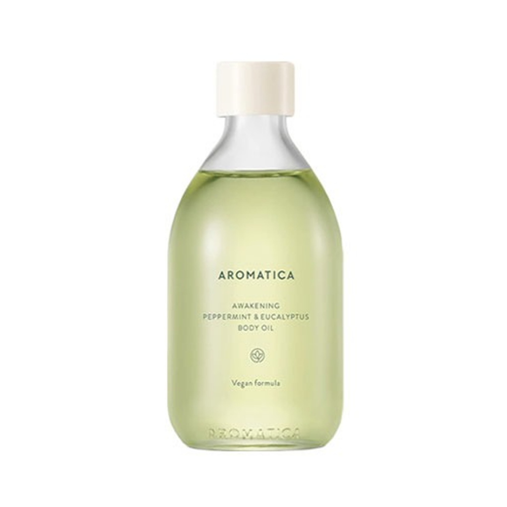 AROMATICA Awakening Body Oil in Peppermint & Eucalyptus is a rejuvenating body oil designed to invigorate and refresh the senses