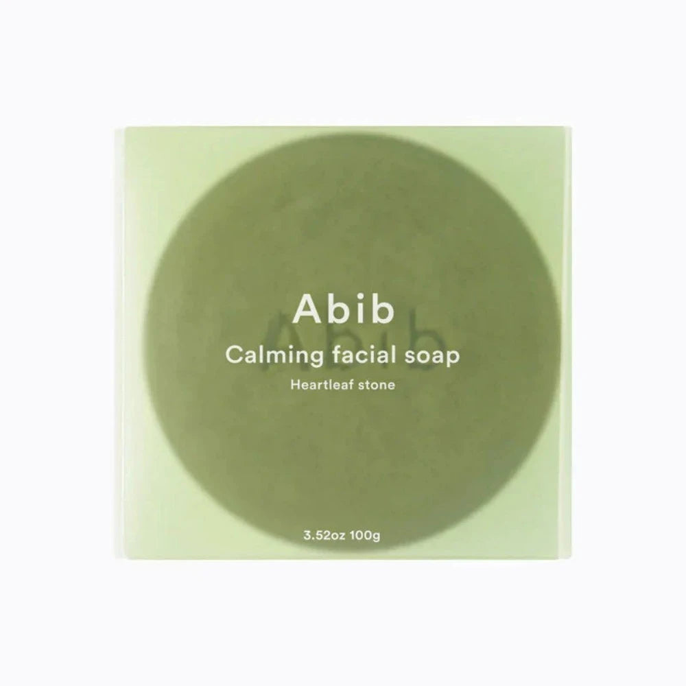 The Abib Calming Facial Soap Heartleaf Stone 100g is designed to provide a gentle yet effective cleansing experience for your skin