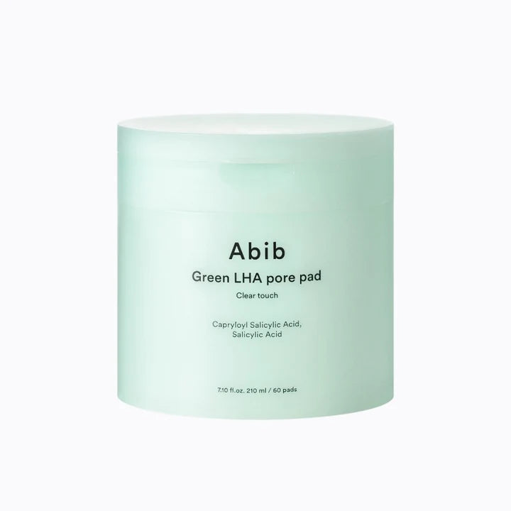 Abib Green LHA Pore Pad Clear Touch 210ml*60P - exfoliating pads for clear skin, 210ml solution, 60 pads in a pack.