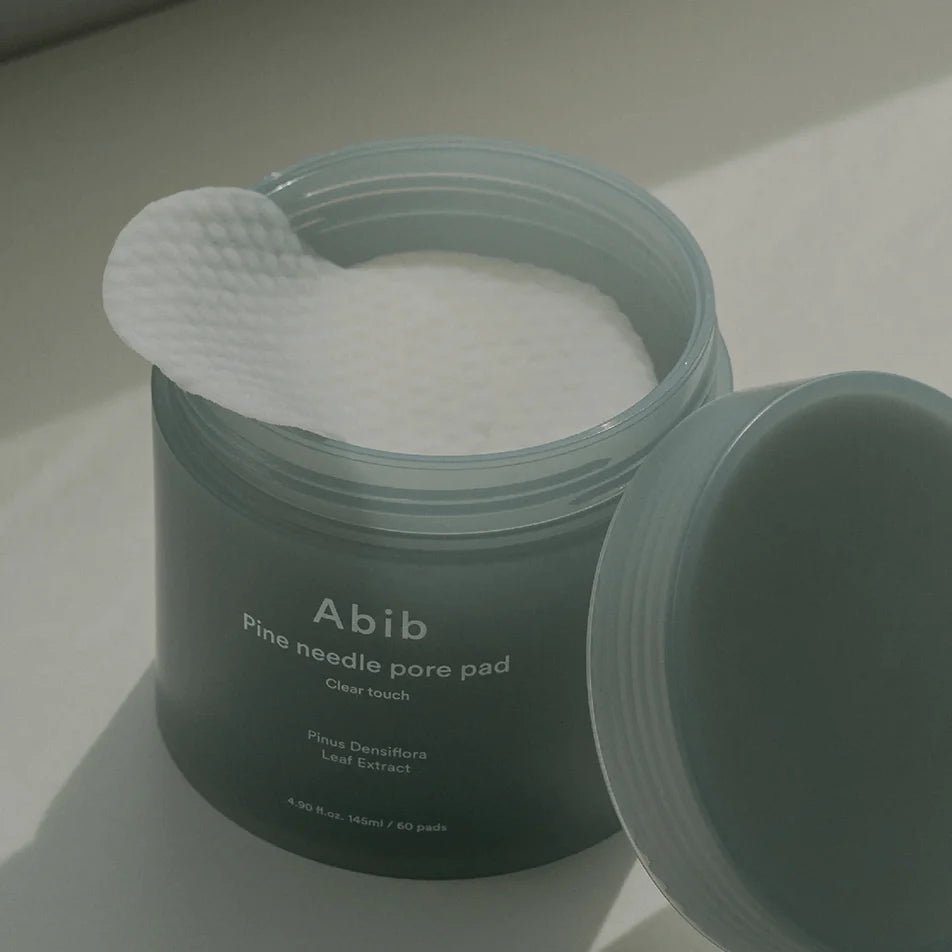 Abib Pine Needle Pore Pad Clear Touch 145ml*60 Pads - 60 pads of pore-clearing solution with pine needle essence.