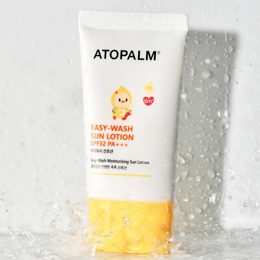 Special Set- Atopalm Easy Wash Sun Lotion 60ml, designed for sensitive skin with gentle cleansing and SPF protection.