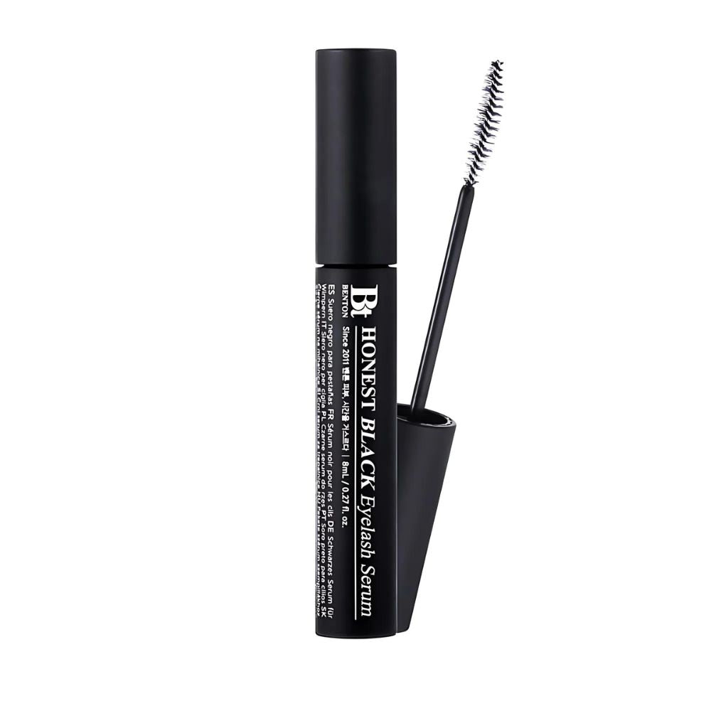 The BENTON Honest Black Eyelash Serum is specially formulated to enhance the health and appearance of eyelashes.