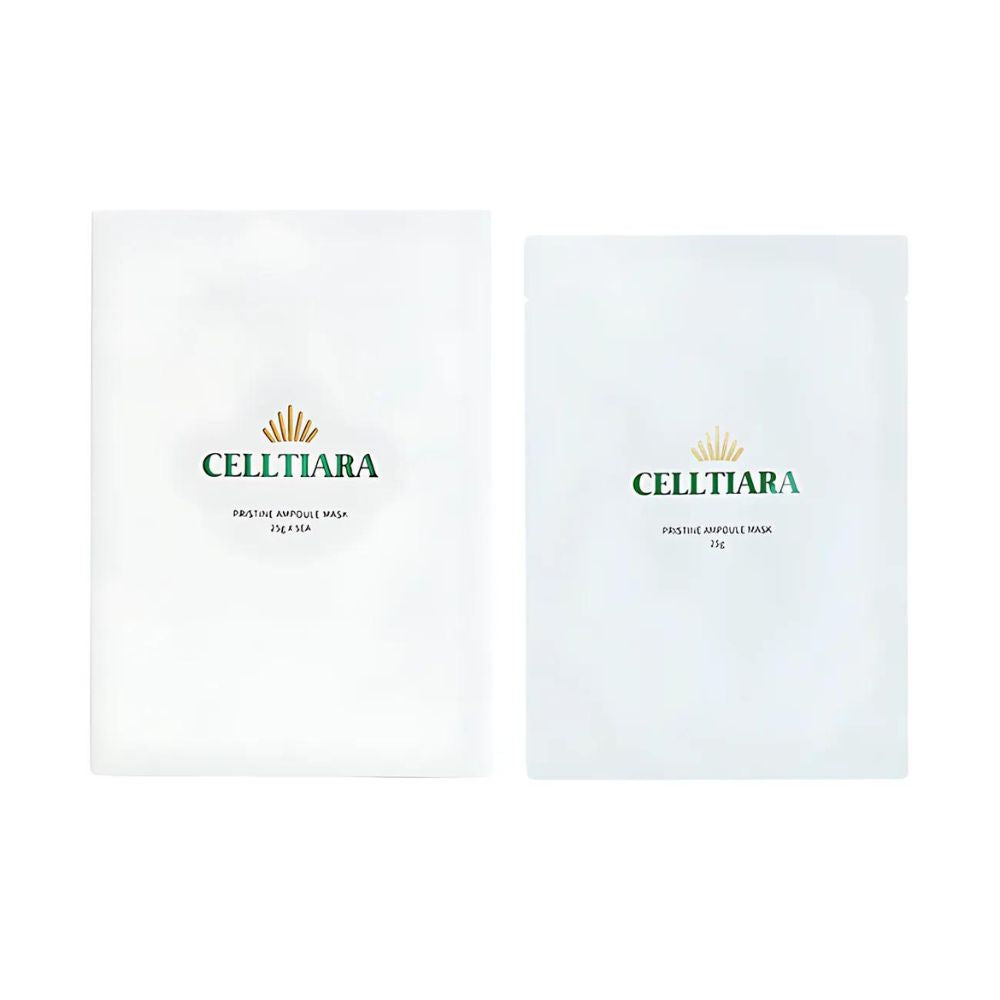 The CELLTIARA Pristine Ampoule Mask 25g * 5ea is a premium sheet mask set designed to provide intense hydration and nourishment to the skin.