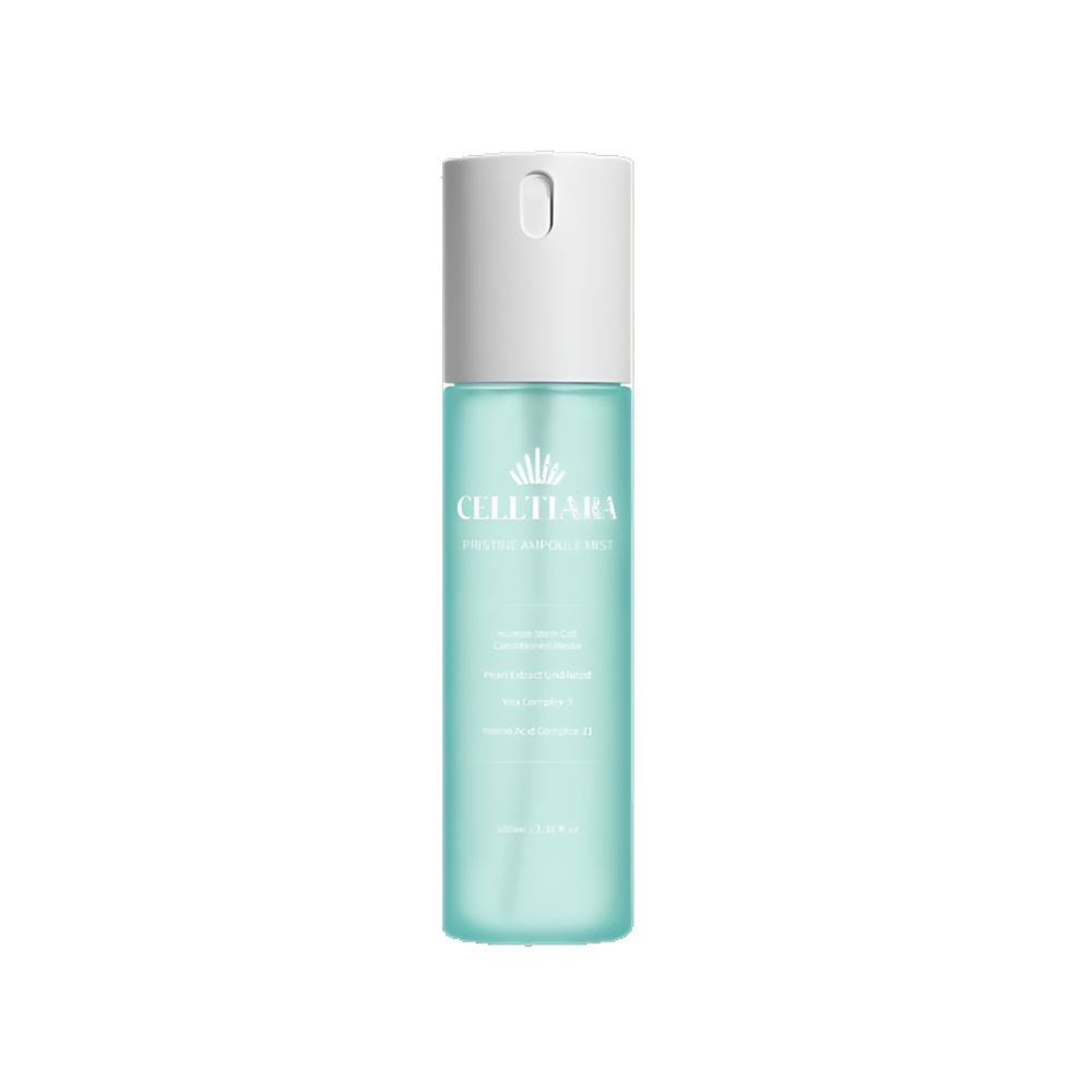 The CELLTIARA Pristine Ampoule Mist 100ml is a versatile skincare product that combines the benefits of an ampoule with the convenience of a mist. 