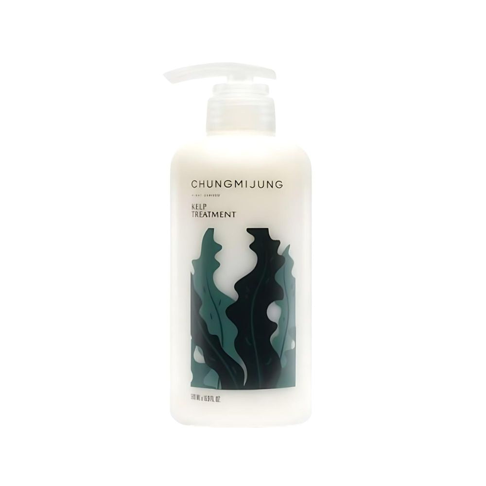 CHUNGMIJUNG Kelp Treatment 500ml, a moisturizing hair treatment infused with kelp extract to deeply nourish and revitalize hair. This treatment helps to hydrate dry, damaged strands, leaving them soft, smooth, and more manageable. 