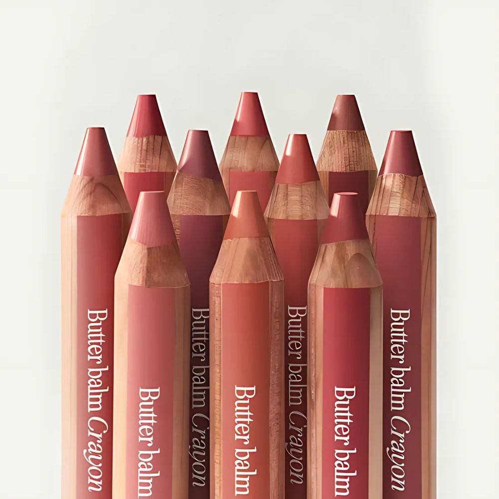 Available in 10 versatile shades, this crayon glides effortlessly across the lips, providing intense hydration and a smooth, buttery finish.