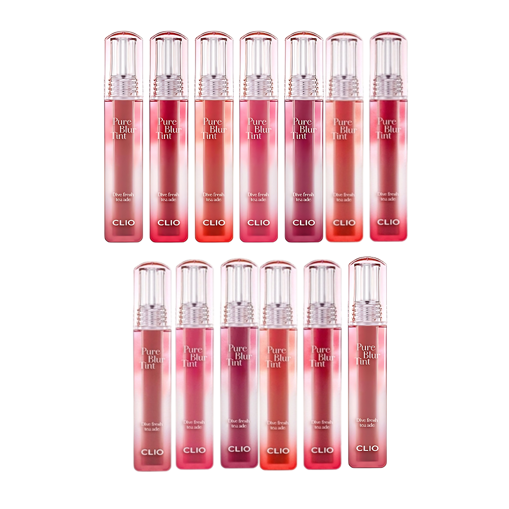 CLIO Pure Blur Tint 4.3g: A lightweight lip tint offering a soft, blurred finish for a natural, vibrant look.